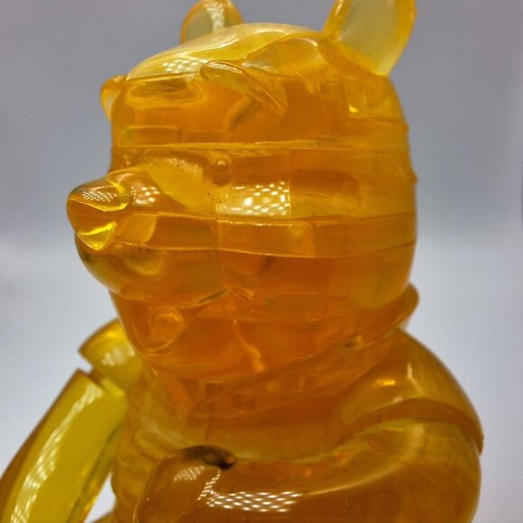 Disney Winnie Pooh Crystal Puzzle 3D Yellow Hunny Stacking 4 Inch No Box Honey - Picture 2 of 11